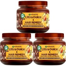 Garnier Ultra Dolce 3 Maschere Nutriente Per Capelli Secchi E Crespi In 1 Minuto Avocado E Burro Di Karité 340 Ml