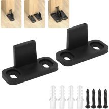 Garniture de porte coulissante, guide de sol de porte de grange, pièces de quincaillerie de guide inférieur réglable non fendu