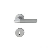 Garniture de porte Hoppe Lecce en aluminium anodisé bi-couleur - Clé en l - 3895276