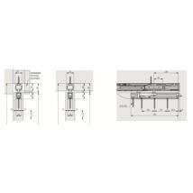 Hawa - Garniture Junior 100 B-Mod - 1 porte de 100kg -1 amortisseur, 1 Softstop et vis longue 20 mm