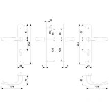 Garniture new york sur plaques de 24mm - hoppe