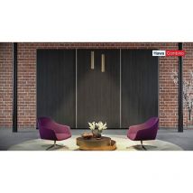 Garniture pour ferrure de portes coulissantes de meuble Combino 80H fs - pour 3 portes épaisseur 40 mm - charge 80 kg Hawa