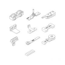 Hawa - Garniture pour ferrure pour 2 volets coulissants Frontslide Telescopic 2 - charge par volet 60 kg