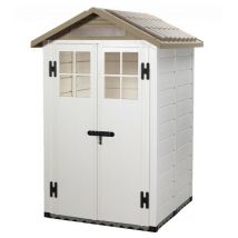 Garofalo TUSCANY EVO-120 - Cabane de jardin en PVC avec sol, couleur beige