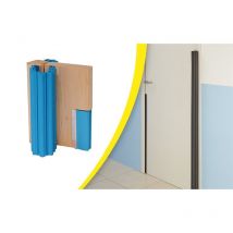 Anti-Fingerklemm-Set GAROMIN Feuer Nr. 1 WATTELEZ 7 Faltenbälge 1400 mm + Schiene + Schrauben + Kleber - Grau - 606011G