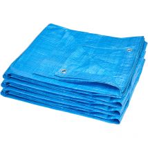Garronda Abdeckplane Wasserdicht Mit Ösen 10x10 M 60 G/m² Leichte Gewebeplane Flexibel Abwaschbar Pp Tarpaulin Für Garten & Staubschutz Gd-0162 Blau