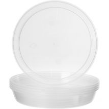 Garronda Untersetzer Blumentopf Schwarz Oder Transparent Topfuntersetzer Pflanzen Gd-0026 (5 Stück Transparent, 30cm H 3,4cm)