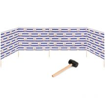 Garronda Strand Windschutz Sichtschutz 5m Lang Plus Gummihammer Gaex001 (streifen/anker-2, 5 M)