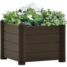 Bonnevie - Garten-Hochbeet,Blumenkasten,Pflanzkasten Balkon, Terrasse, Garten pp Mokka 43x43x35 cm VMEC919564
