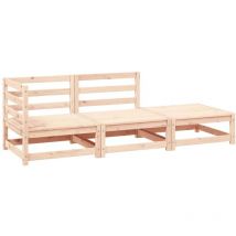 3-tlg. Garten-Lounge-Set Massivholz Kiefer vidaXL