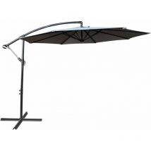 Garten-Sonnenschirm aster UV-Schutz Hellgrau Gewicht 12,1 kg L300 x B300 x H245 cm