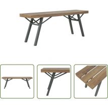 The Living Store Gartenbank 120 Cm Massivholz Akazie - Gartenbank - Holzmöbel - Akazienholz - Gartenmöbel - Außenbank
