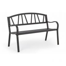 Gartenbank 'Janelle', für den Außen- und Innenbereich aus pulverbeschichtetem Stahl -Anthrazit