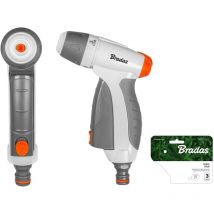 Gartenbrause 3-Funktionen regulierbare Spritzpistole stufenlos 1/2"