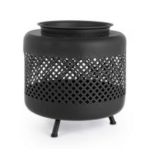 Efesto Grill für Gartenmöbel aus schwarzem Metall