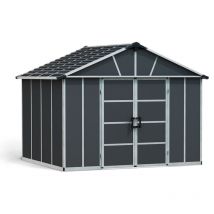 Palram - Canopia Kunststoff Gerätehaus Yukon 119 Dunkelgrau 271x332x252 cm