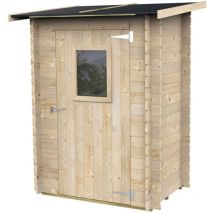 Alce - holzhaus hobby BH19 mm einzeltür fenster Dim. 146x98x197cm monofalda