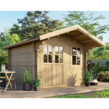 Gartenhaus GartenStar 300 x 300 cm – Holz – 7,0 m² – 35 mm Wandstärke – naturbelassen