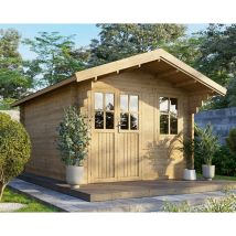 Gartenhaus GartenStar 300 x 400 cm – 10,18 m² – 35 mm Wandstärke – 880 kg – Nordische Fichte – Flexibel aufbaubar