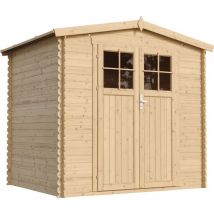 Timbela - Gartenhaus Holz - Geräteschuppen Holz - Gerätehaus Hochwertige abschließbare Tür B236xL226xH218 cm/ 4,33 m2 - Fahrrad Schuppen