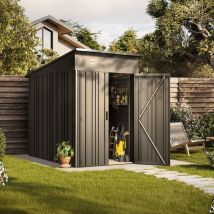 Gartenhaus Metall Pioneer Y30 - Selbsttragende Struktur - Verstärkte Türen - Schloss mit Schlüssel inbegriffen - V-Pfeiler - Außenhütte 2,82m2