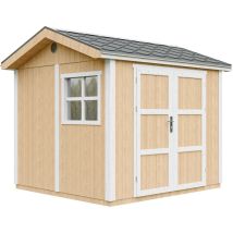 Timbela - Gartenhaus Premium Qualität 5,9 m² - H252x250x294 cm - Aufbau von lp Smartside Panels – mit Boden und Bitumenfliesen – M913A-HARVEST honey