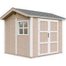 Timbela - Gartenhaus Premium Qualität 5,9 m² - H252x250x294 cm - Aufbau von lp Smartside Panels – mit Boden und Bitumenfliesen – M913A-TERRA brown