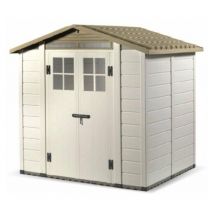 Ezooza - Gartenhaus Resin Tuscany Evo 200,Bodenbelag inklusive,Farbe beige,181x220xh216 cm von