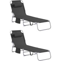 Gartenliege 2er Set Klappbar Mit Tasche Und Kopfkissen – Atmungsaktive Sonnenliege Für Garten, Balkon & Strand