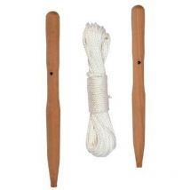 Gartenmaßband, Maßband + Pfähle