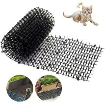 Gartenmatte Zur Katzenabwehr Mit Stachelstreifen Und Gurten, Um Katzen Und Hunde Am Graben Zu Hindern, 400 X 28 Cm.