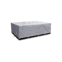 Gartenmöbel-abdeckung, 330x220x70cm, 420d Oxford, Silber, Rechteckig, Gartentisch-abdeckung, Schutzplane, Gartentisch, Outdoor-möbel, Wasserdicht, 