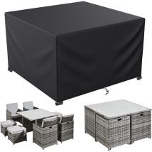 Gartenmöbel-abdeckung, 600d Oxford-gewebe, Gartentisch-abdeckung, Allwetterschutz, Für Tisch- Und Sofa-sets Mit Seil Und Schnallenverschluss (150 X 