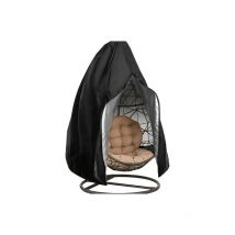 Gartenmöbel-Schutzhülle Hängesessel Abdeckung mit Reißverschluss Schwarz 190115 cm