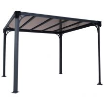 Canopia Aluminium Pavillon Milano 3000 Anthrazit 308x308x225 Cm - Palram