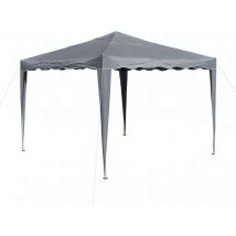 Dema - Pavillon Gartenpavillon Faltpavillon 3x3m grau Garten Partyzelt