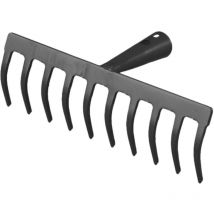 Siena Garden - Gartenrechen 12 Zinken 31 cm ohne Stiel anthrazit