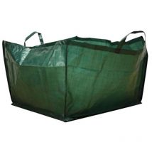 Toolland Gartensack – 190 l – Faltbar – Polyester – 69 cm Durchmesser – 40 cm Höhe – Robuste Tragegriffe