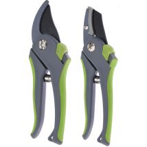 Gartenschere, Carbonstahl, 2er-Set