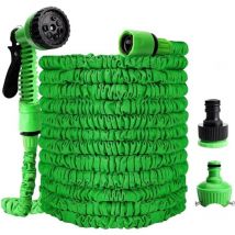 Fitags - Gartenschlauch, flexibler Gartenschlauch, grüner erweiterbarer Gartenschlauch, multifunktionaler erweiterbarer Schlauch, einziehbarer