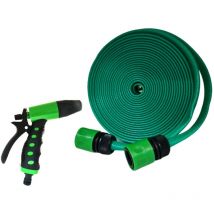 Gartenschlauch Wasserpumpe Terrasse Garten Bewässerung Pistole 30mt Flach