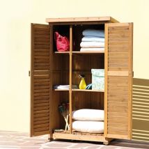 Mobiletto 'utile 4' armadio casetta portattrezzi legno 87x45x160 cm