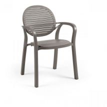 Gartensessel ' Nardi Gardenia', für Bar und Restaurant aus Polypropylen-Glasfaser -Packung mit 2 Stücke / Taubengrau