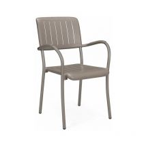 Gartensessel ' Nardi Musa', für Bar und Restaurant aus Polypropylen-Glasfaser -1 Stück / Taubengrau