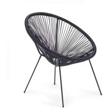 Gartensessel Rebecca Mobili Clianto 80x70x76 Stahl pe Schwarz Vintage