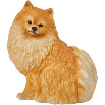 Gartenskulptur - Jinfgerne - Niedliche Handgefertigte Pomeranian-statue - Gartendekoration Aus Kunstharz
