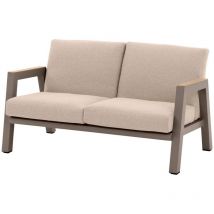 Hesperide - Gartensofa Axiome praline & beige 2-Sitzer aus Aluminium und Polyester - Hespéride
