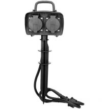 AE-13138 - Wasserdichte Außensteckdose (2 Steckdosen de Garten, 2300 w, IP44, mit cable de 1,5 m, Bodenmontage el - Orno