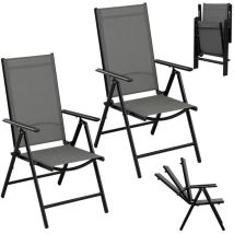 Gartenstuhl 2er Set 7-fach Verstellbar Klappbar Stabil 150 Kg Campingstuhl