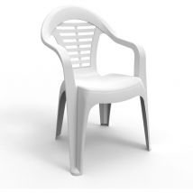 Gartenstuhl aus weißem Harz silla